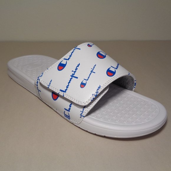 Champion Size 12 M LOGO SLIDE White Sandals New Men\'s Shoes main image 14
